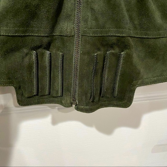 Gianni Bini Army Green Faux Suede Jacket (Size S)🌹 - Picture 5 of 16